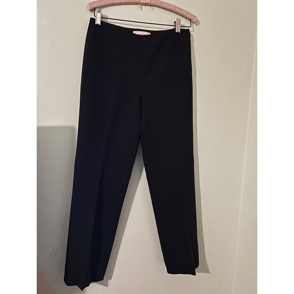Lafayette 148 Pants Women Sz 2 Black Wool Blend Trouser Career Luxury Corpcore - Picture 1 of 16